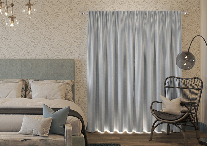 Vintage Stripe, Cool Grey - Made to Measure Curtains - Image 7